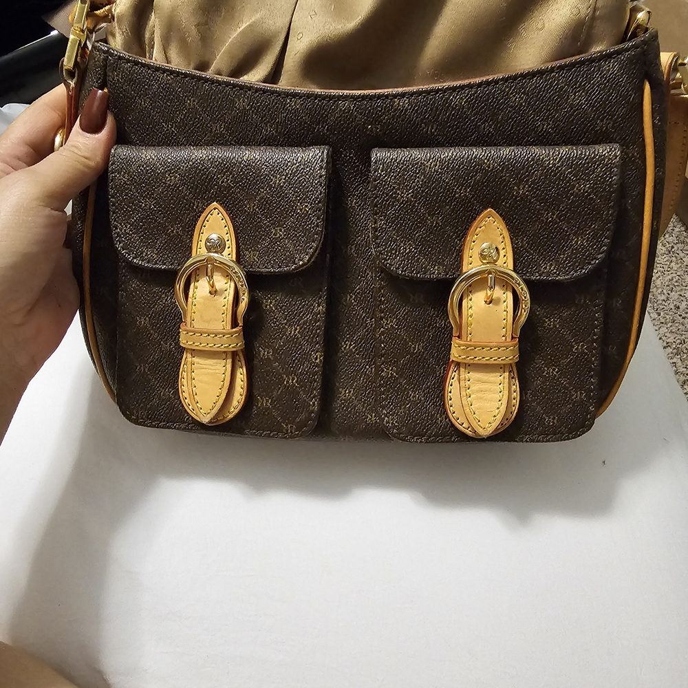 Rioni Brown and Gold Shoulder Bag